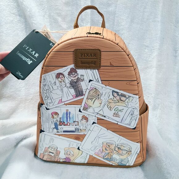 Loungefly Pixar UP Carl & Ellie Photos Backpack Adventure Is Out There Cute NWT - Picture 3 of 8